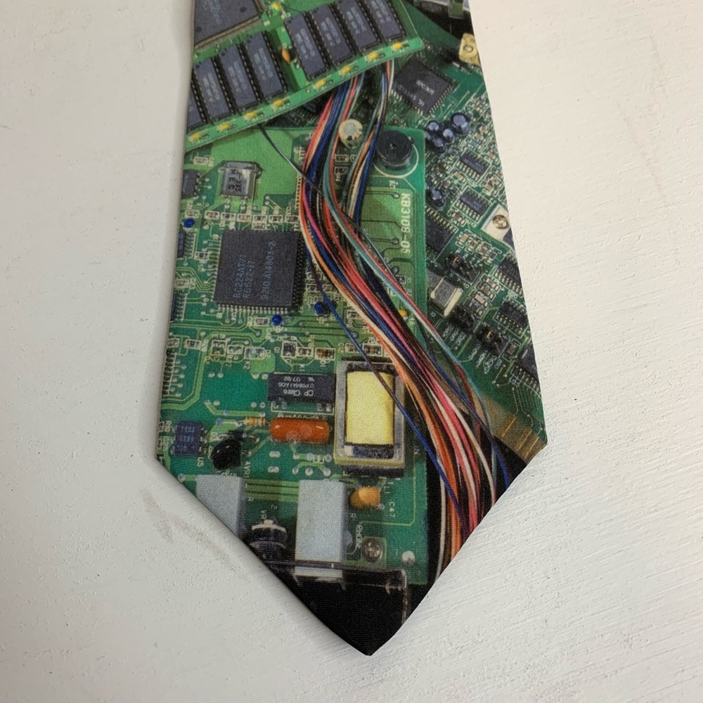 Wally computer Tech neck Tie 1994